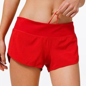 Red lululemon speed ups, Size 6